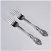 Image 1 : 2pc Gorham Sterling Silver Dinner Forks La Scala Pattern