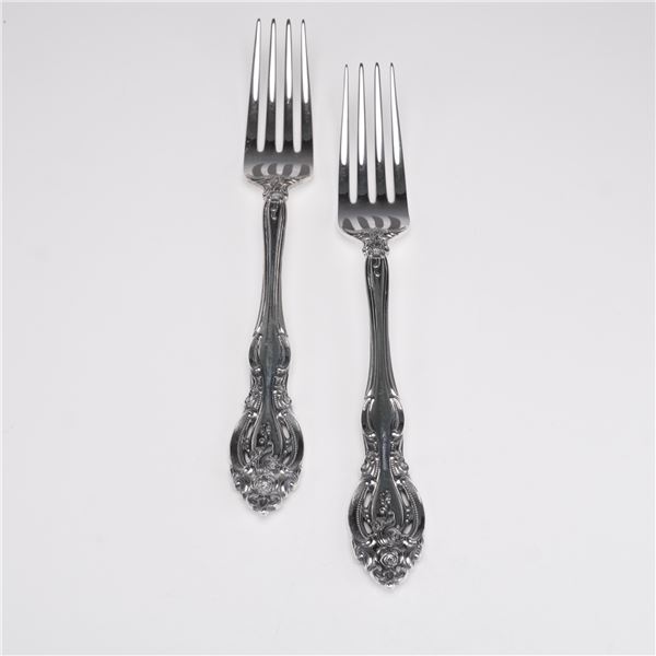 2pc Gorham Sterling Silver La Scala Pattern Forks
