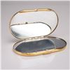 Image 3 : 2pc Compact Mirror Case Set Ornate Gold Tone Design with Two Mirrors Each