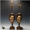 Image 1 : Pair of Large Sevres Porcelain and Ormolu-Mounted Lamps