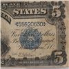 Image 3 : 1899 $5 Silver Certificate Indian Chief Banknote