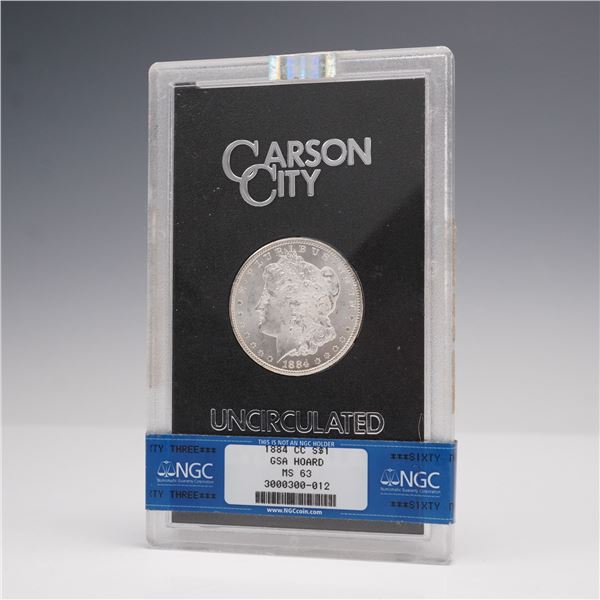 1844-CC Morgan Silver Dollar Coin GSA Hoard NGC Graded MS 63