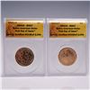 Image 1 : 2pc 2021-P & 2021-D Native American Dollar First Issue ANACS Graded MS 67
