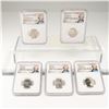 Image 1 : 5pc Jefferson Nickel Lot NGC Certified 2020-W 2022-D P