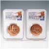 Image 2 : 2pc 2020 Bronze Trump Medal NGC Early Releases