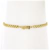 Image 5 : 14k Gold 6.25" Engravable ID Chain Bracelet w/ Diamond Interlocking Circle Side