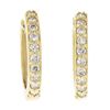Image 1 : NEW 14k Yellow Gold 0.18 ctw Prong Round Diamond Mini Petite Huggie Hoop Earring