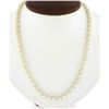 Image 1 : Estate 18" Classic 6.5-6.8mm Pearl Strand Necklace with 14k Gold Filigree Clasp