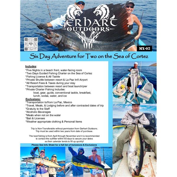 6 DAY ADVENTURE FOR 2 ON THE SEA OF CORTEZ