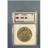 Image 1 : 1963 Canada $1 Silver Dollar KSA MS 60