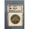 Image 1 : 1965 Canada Silver Dollar KSA MS 60 LB B5