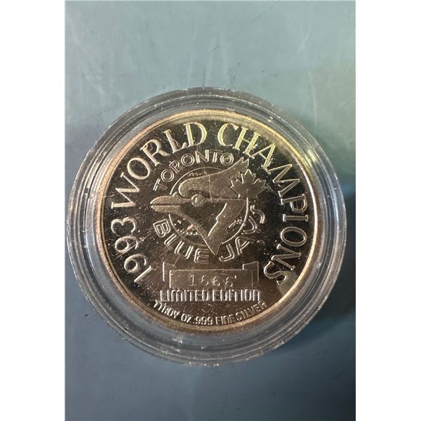 1993 Blue Jays World Champions Silver Coin