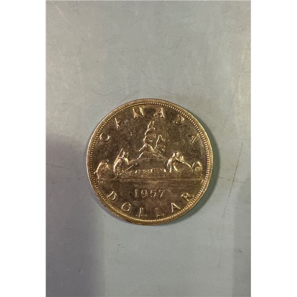 1957 Canada Dollar FWL Coin