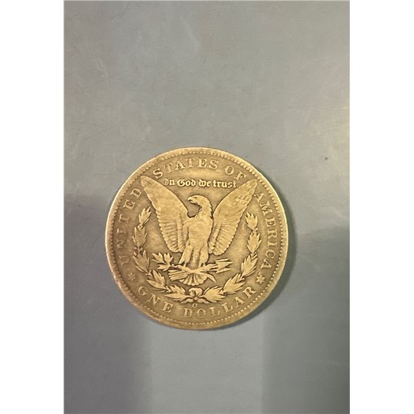 1887 O Morgan silver dollar