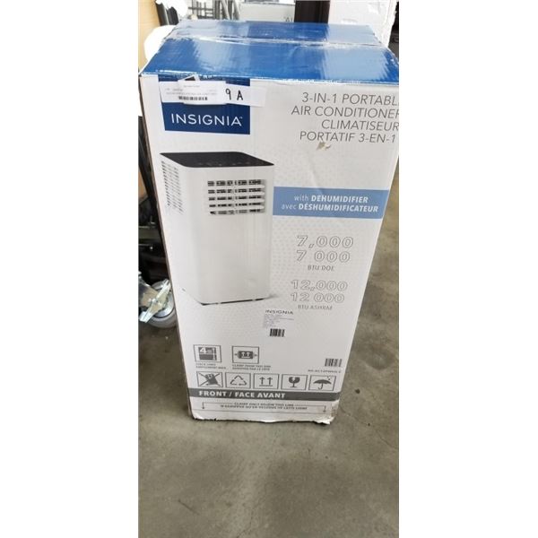 INSIGNIA 8000 BTU PORTABLE AIR CONDITIONER - TESTED WORKING, RETAIL $499