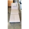 Image 1 : BRAND NEW ASSEMLED, OUT OF BOX PATIO FLARE 'LAURA' BROWN SUN LOUNGER, WITH CUSHION AND NECK PILLOW,