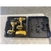 Image 1 : CASED DEWALT 18V DRILL, IMPACT AND CHARGER WITH 2 BATTERIES