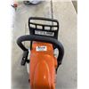 Image 2 : STIHL CHAINSAW AND BLACK AND DECKER CIRCULAR SAW - CHAINSAW  HAS COMPRESSION, DOESNT TURN ON  CIRCUL