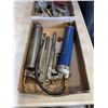 Image 2 : HUSKY AIR IMPACT GUN, ASSORTED PAINT SPRAYER HANDLES, AND GREASE GUNS