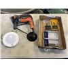 Image 1 : RIDGID HEAVY DUTY 1/2 INCH ELECTRIC DRILL, BIT SETS ETC