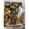 Image 2 : TRAY OF ASSORTED HAND TOOLS, BITS, TAPE MEASURES  AND MORE
