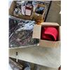 Image 1 : LOT OF CURTAINS AND CUSHION COVERS, AND 12 NEW RED BALL CAPS