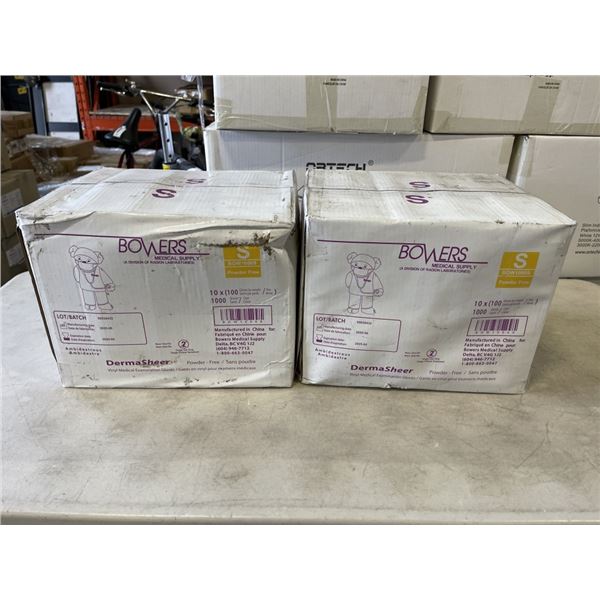 2 NEW CASES OF SIZE SMALL DISPOSABLE VINYL GLOVES