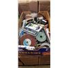 Image 3 : CRATE AND TRAY OF ASSORTED TOOLS, BLADES, SANDING DISCS, ETC