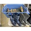 Image 3 : LARGE TOTE OF RUBBER AND WINTER BOOTS, ASSORTED SIZE AND BOX OF SHOES AND BOOTS