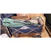 Image 1 : FOLDING WAGON WITH 2 BEACH MATTS, 2 CAMP CHAIRS AND TENT