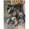 Image 1 : LARGE LOT OF STEEL DUMBELLS AND PLATES