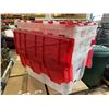 Image 1 : 3 STORAGE TOTES WITH FOLDING LID