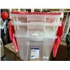 Image 2 : 3 STORAGE TOTES WITH FOLDING LID