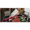 Image 1 : PALLET OF ASSORTED GOODS, CONTENTS OF REPOSESSSED VEHICLES, BIN NOT INCLUDED