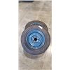Image 1 : 2 VINTAGE GERMAN CONTINENTAL RADIAL TIRES ON 5 BOLT RIMS, 185 / SR14 / 185-355 M+S, LIKE NEW