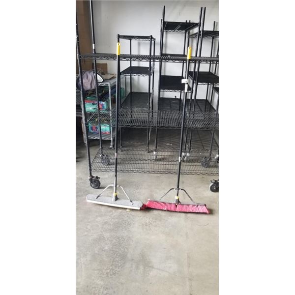 2 COMMERCIAL PUSH BROOMS
