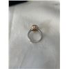 Image 3 : 925 STERLING SILVER W/ TOPAZ QUARTZ STONE W/ TINY STONES AROUND AND PART OF SHANK