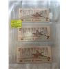 Image 1 : 3 MINT 1986 CANADIAN $2 BILLS IN SEQUENCE 434-436