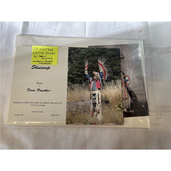 10 VINTAGE NATIVE PHOTOS BY DENIS POUSTKA PRINTED IN VANCOUER CANADA