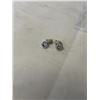 Image 1 : PAIR OF STERLING SILVER W/ TINY DIAMONDS STUD EARRINGS MARKED 925