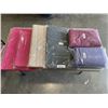 Image 1 : NEW BATH MATTS AND TOWELS, 2 28X56 INCH BATH TOWELS, 1 40X70 BEACH TOWEL, 2 23.5 X 35.5 SOFT FOAM BA