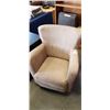 Image 1 : BEIGE MICROFIBRE HIGH BACK LOUNGE CHAIR