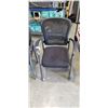 Image 3 : 2 BLACK OFFICE CHAIRS - ONE ROLLING