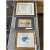 Image 1 : 3 FRAMED PRINTS