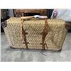 Image 2 : RATTAN TRUNK AND LEATHER FOOT STOOL