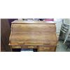 Image 2 : OAK ROLL TOP DESK W/ STOOL