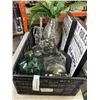 Image 2 : BASKET OF HOME DEOCR, GLASS CONTAINERS ETC