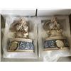 Image 2 : 2 WORKING ANGEL POLYSTONE CLOCKS AND 2 ORKING STOP WATCHES W/ EXTRA BATTERIES