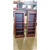 Image 1 : 2 SOLID WOOD BOOKSHELVES APPROX 5.5FT TALL