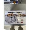 Image 2 : HAMILTON BEACH 4 SLICE MODERN CHROME TOASTER - TESTED WORKING, RETAIL $79